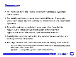 Ecmwf Data Assimilation Training Course Kalman Filter Techniques Ppt Video Online Download