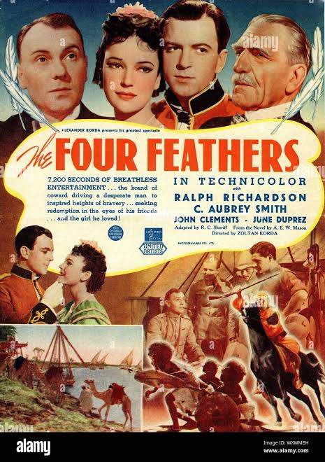 RALPH RICHARDSON JUNE DUPREZ JOHN CLEMENTS and C.AUBREY SMITH in THE FOUR  FEATHERS 1939 director Zoltan Korda novel A.E.W.Mason screenplay  R.C.Sherriff music Miklos Rozsa producer Alexander Korda London Film  Productions / United