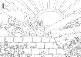 Freundschaft Kinder Sonnenuntergang Freundschaft Sonnenuntergang Ausmalbilder