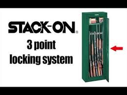 The bottom and back of the cabinet allow for easy attachment to the floor or wall. Pin On Stack On Green Hunter Gun Safe And Cabinet Series