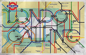 The Clash Typography Subway Map Art Underground Map