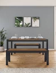 Marks spencers verona garden patio mosaic table 4 chairs furniture tables on carou. Brookland Dining Table With Benches M S