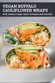 Vegan Buffalo Cauliflower Wraps Rezept Vegane Wraps Gesunde Rezepte Rezepte