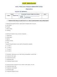 2,3 dan 4 jawaban : 8 Soal Pts Prakarya Kelas 8 Semester 1
