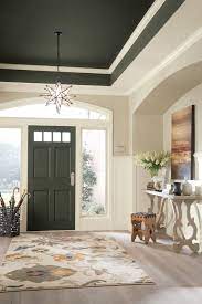 Or you can use a lighter shade. 5 Inspiring Entryway Ideas That Make A Good First Impression Colored Ceiling Interior House Colors Foyer Colors