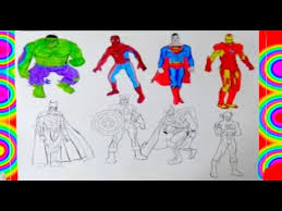 2020 popular 1 trends in cellphones & telecommunications, mother & kids, luggage & bags, home & garden with cute cartoon hulk and 1. All Superheroes Coloring Pages 2 Superman Hulk Captain America Thor Flash Batman Spiderman Youtube