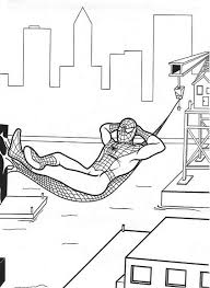 Ce dessin en noir et blanc est identifié par le nom suivant : Coloriage Spiderman Spiderman A Imprimer Gratuit