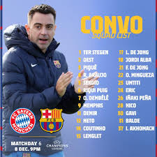 تعرف إلى نادي برشلونة على موقع winwin، تابع كل ما يخص فريق برشلونة ولاعبيه ومبارياته والنتائج أول بأول، ادخل الآن وشجع فريقك المفضل. ØªØ´Ø§ÙÙŠ ÙŠØ¹Ù„Ù† Ù‚Ø§Ø¦Ù…Ø© Ø¨Ø±Ø´Ù„ÙˆÙ†Ø© Ù„Ù…ÙˆÙ‚Ø¹Ø© Ø¨Ø§ÙŠØ±Ù† Ù…ÙŠÙˆÙ†Ø® ÙÙŠ Ø¯ÙˆØ±ÙŠ Ø§Ù„Ø£Ø¨Ø·Ø§Ù„ Ø§Ù„ÙŠÙˆÙ… Ø§Ù„Ø³Ø§Ø¨Ø¹