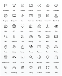 シンプルなラインがいい感じ 汎用性に優れたベクターのアイコン素材 webiconset アイコンセット アイコンデザイン アイコン素材