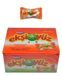 Eksi Yuz Portakal Aromali Sekerli Sakiz 100 Lu Paket Toptantr Com