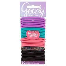 Goody Goody Ouchless No Metal Gentle Elastics Assorted Colors 30 Ct Walmart Com Goody Hair Ties Hair Rubber Bands No Crease Hair Ties