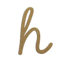 Gold Letter H Gold Letters Lettering Glitter Acrylics