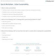 Can i phone a friend? Quiz Worksheet Urban Sustainability Study Com