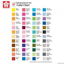 Sakura Koi Coloring Brush Pen Available In 48 Colours List 2 3