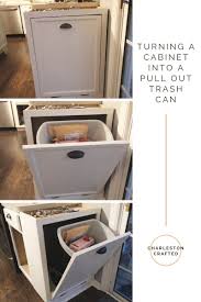 I'm planning to make a pullout for a trash can/recycling bin in the space that used to house a trash compactor. How To Turn A Cabinet Into A Pull Out Trash Can Charleston Crafted Trash Can Cabinet Pull Out Trash Cans Trash Can