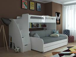 For special and customized double sofa bunk bed, you can contact various sellers on the site for deals specifically tailored to your needs, including large orders for institutions. Twin Over Twin Xl Bunk Bed With Sofa Desk And Trundle Bel Mondo