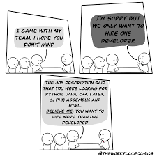 To build and release a mobile application on both. But We Only Want To Hire One Developer Funny