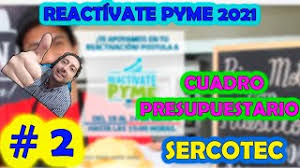 Por camila celis 21 de julio de 2021, a las 11:11 Reactivate Pyme 2021 Sercotec Como Postular A Reactivate Pyme Sercotec Cuadro Presupuestario Youtube