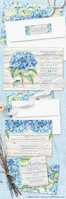 Blue Hydrangea Wedding Invitation Blue Green Floral Watercolor Blue Hydrangea Wedding Hydrangea Wedding Invitations Hydrangeas Wedding