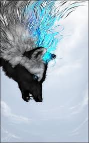 Black And White Wolf Tattoo With Blue Eyes Skysoul Black And White Wolf With Blue Eyes Cunning Loyal And Upbeat Power Flight Sister To Swift Wolf With Blue Eyes Wolf Spirit Animal Wolf Dog