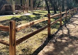 The split rail, or post and rail, fence is essentially a rustic version of a post and board fence style and is similarly a good choice for a decorative accent, for delineating areas, or for marking boundaries without creating a solid visual barrier. American Fence And Supply