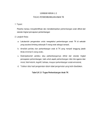 Check spelling or type a new query. Lk 2 Identifikasi Tugas Perkembangan Anak Tk