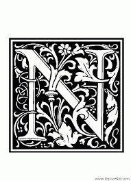 Coloriage Lettre N A Imprimer Dans Les Coloriages Lettrine Dessin A Imprimer Lettrine Lettres Monogramme Coloriage