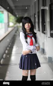 japanese asian schoolgirl Stock Photo - Alamy