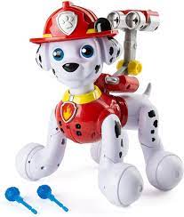 Galleries of paw patrol characters. Amazon Com Paw Patrol Zoomer Marshall Interactive Pup With Missions Sounds And Phrases By Spin Master Toys Games