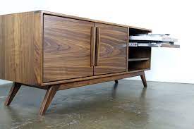 Mid century modern record cabinet. The Goldengirl Monke Haus