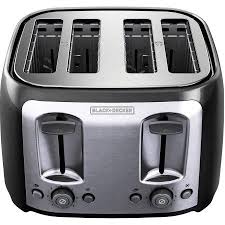 Black And Decker Extra Wide Toaster Oven Walmart Black Decker 4 Slice Toaster With Extra Wide Slots Black Silver Tr1478bd Walmart Com Toaster Black Decker How To Make Breakfast