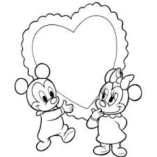 Disegno Di Topolino E Minnie Baby Cuore Da Colorare Per Bambini Gratis Disegnidacolorareonline Com Pagine Da Colorare Disney Libri Da Colorare Disegni