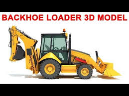 Backhoe Loader 3d Models Loader Backhoe Wheel Excavator Tractor Digger Crawler Build Car Road Engineering Mounted Backhoe Loader 3d Model Backhoe
