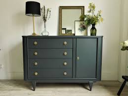 Buffet Art Deco Vintage Relooke Off Black Farrow Ball Commode Relooking Meuble Deco Salon Mobilier De Salon