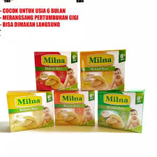 Sebenarnya untuk bubur saring, bubur tim atau bubur bubur yang lain lebih cocok diberikan utuk bayi mulai usia 7 bulan. Milna Biskuit Bayi 6 Bulan Makanan Bayi Pendamping Mpasi Shopee Indonesia