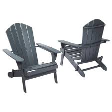 Hampton Bay Graphite Folding Outdoor Adirondack Chair 2 Pack 2 1 1088gra The Home Depot Adirondack Chair Outdoor Chairs Plastic Adirondack Chairs