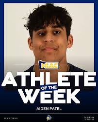 MIAC TENNIS ATHLETES OF THE WEEK: FEBRUARY 10, 2025 Men's: Aiden Patel,  @carletonknights Women's: Noor Omar, @gustieathletics (📸: Rachel Harding)  Read more at the link in our bio. #MadeInTheMIAC