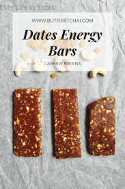 No Bake Dates Energy Bars Cashew Raisins Energy Bars Recipe Date Energy Bars Food Processor Recipes