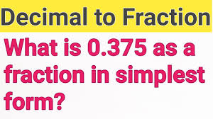 0.375 As A Fraction - Calculatio
