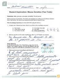 Although students are receiving instruction from. Mouse Trait Gizmo