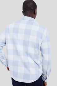 Light Blue Plaid Dunewood Stretch Flannel | Fair Harbor