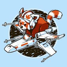 Red Panda Standing By The Cutest Dogfight Ever Red Panda Panda Art Star Wars Art