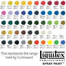 Liquitex Professional Acrylic Spray Paint 400ml Colour Chart