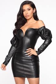 Im About It Off Shoulder Mini Dress Red Mini Black Dress Mini Dress Leather Dresses