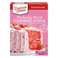 Strawberry cheesecake cupcakes strawberry poke cakes poke cake recipes cupcake recipes dessert recipes cupcake ideas cupcake mix cupcake cakes mini cakes. Duncan Hines Strawberry Supreme Cake Mix Shop Baking Mixes At H E B