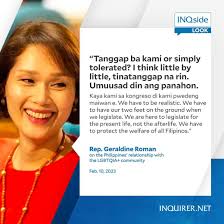 ACCEPTED OR TOLERATED? Bataan Representative Geraldine Roman believes the  Philippines is