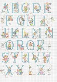 Sieh dir an, was nadja fichtenau (fichtenau) auf pinterest, der weltweit größten sammlung von ideen, entdeckt hat. Cross Stitch Alphabet With Various Bears Cross Stitch Alphabet Patterns Cross Stitch Alphabet Cross Stitch Fonts