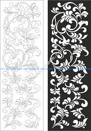 Seamless floral panels patterns free vector dxf file. Floral Pattern Download Vector