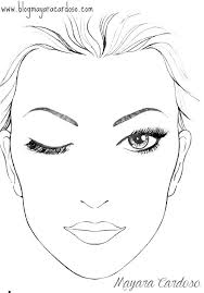 makeup sketch template at