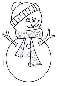 Dessin A Colorier De Bonhomme De Neige En Ligne